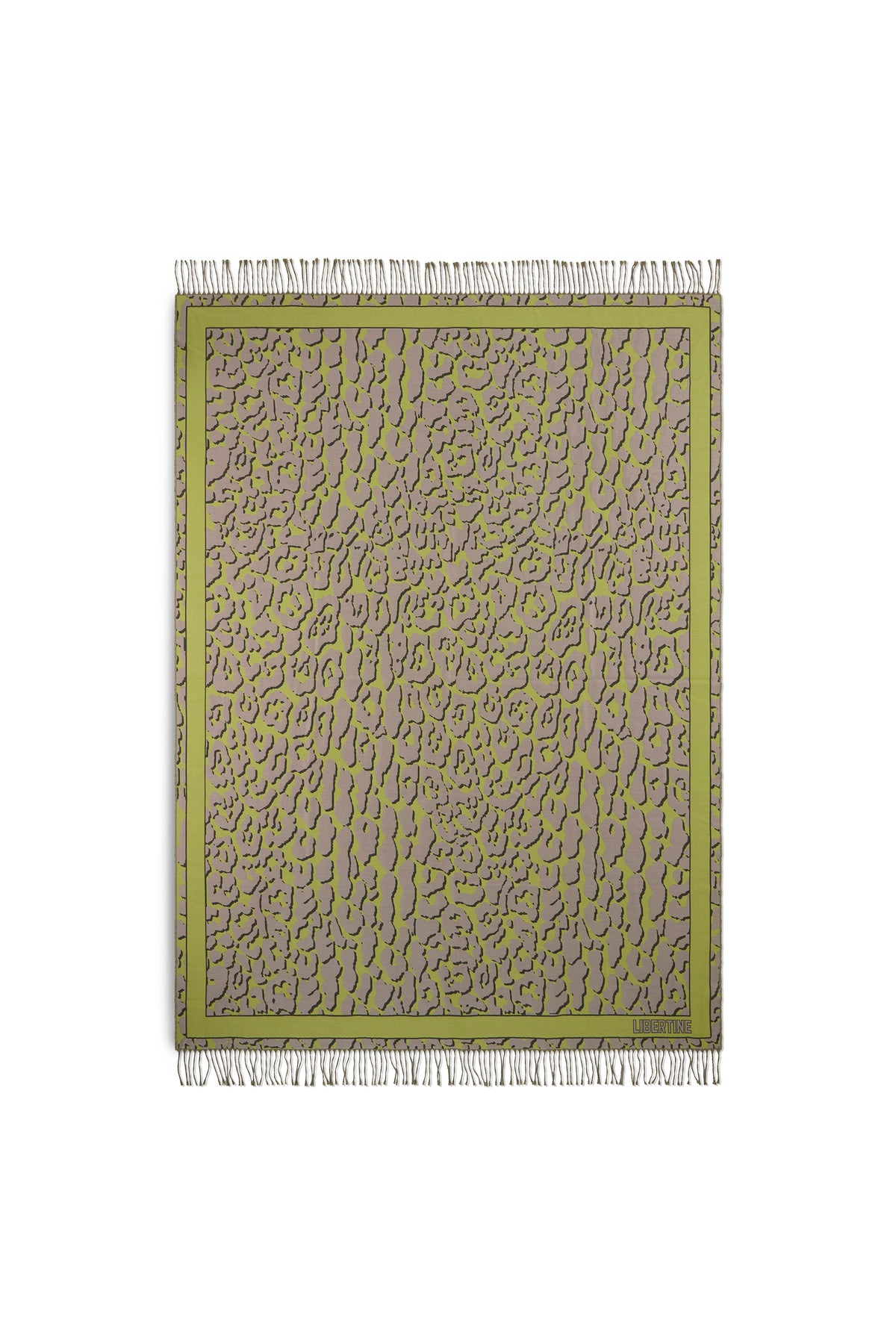 GREEN LEOPARD BLANKET SHAWL - SOFT HOME FURNISHING - Libertine