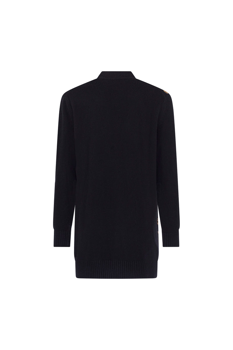 CRYSTAL 'LEOPARDO' OVERSIZED CARDIGAN - CARDIGANS - Libertine