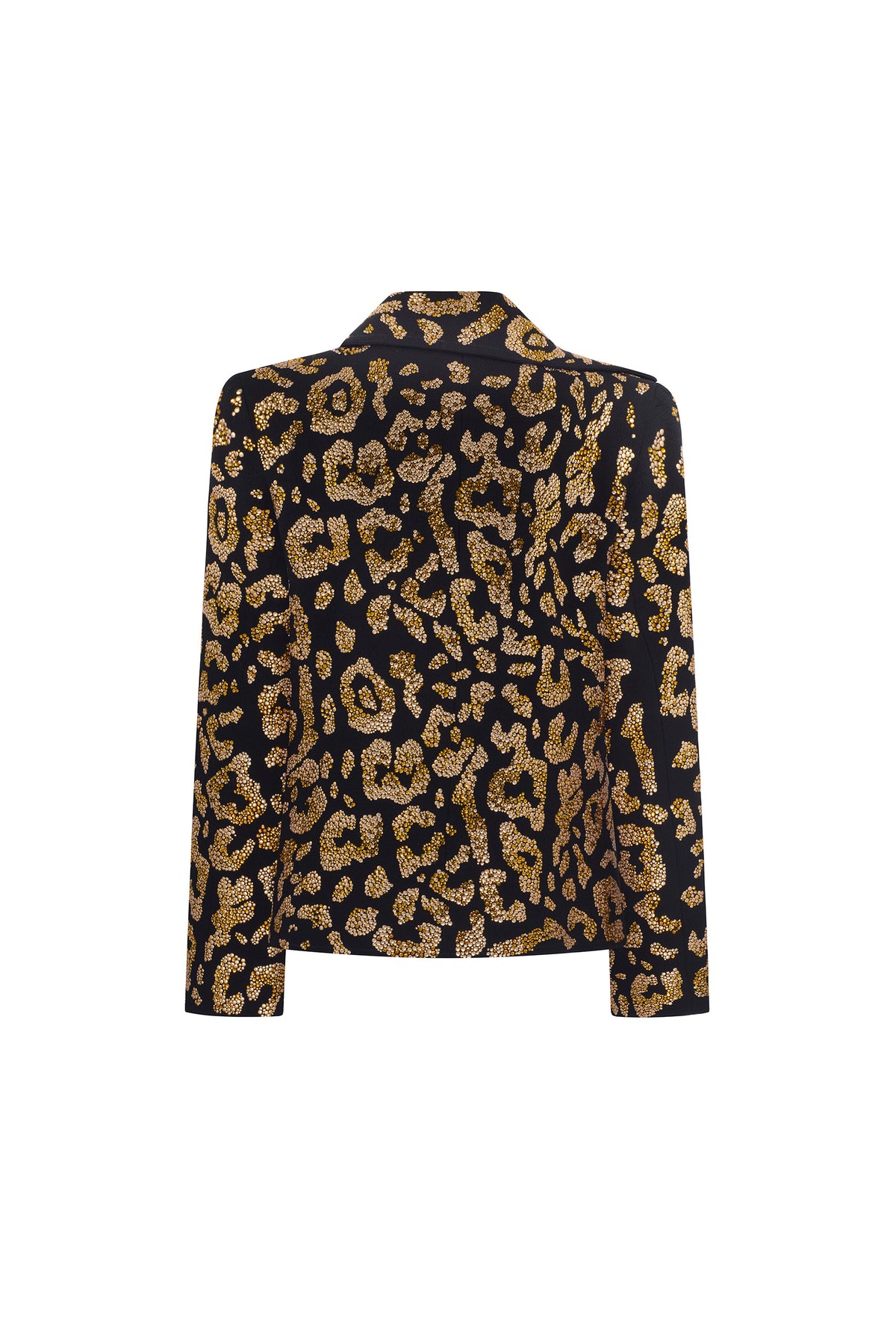 'CRYSTAL LEOPARDO' ASYMMETRICAL LAPEL JACKET - BLAZERS - Libertine