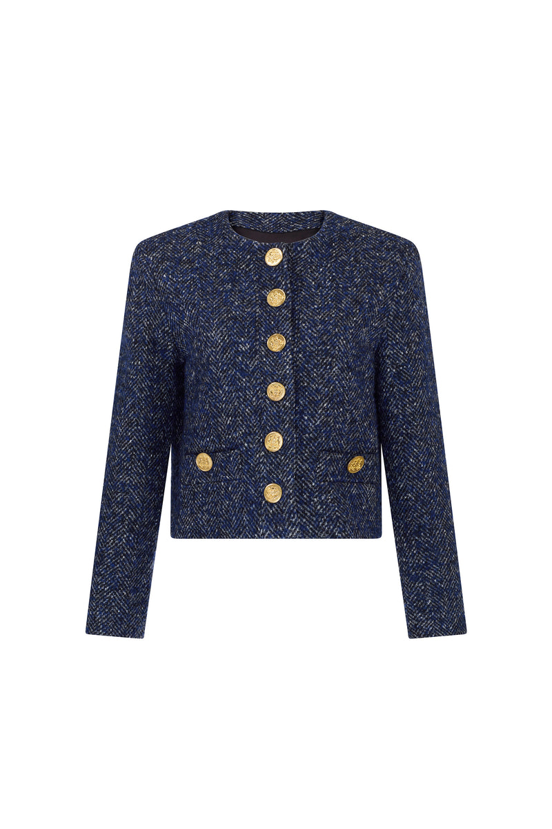 'STARDUST' BLUE DENEUVE JACKET - BLAZERS - Libertine