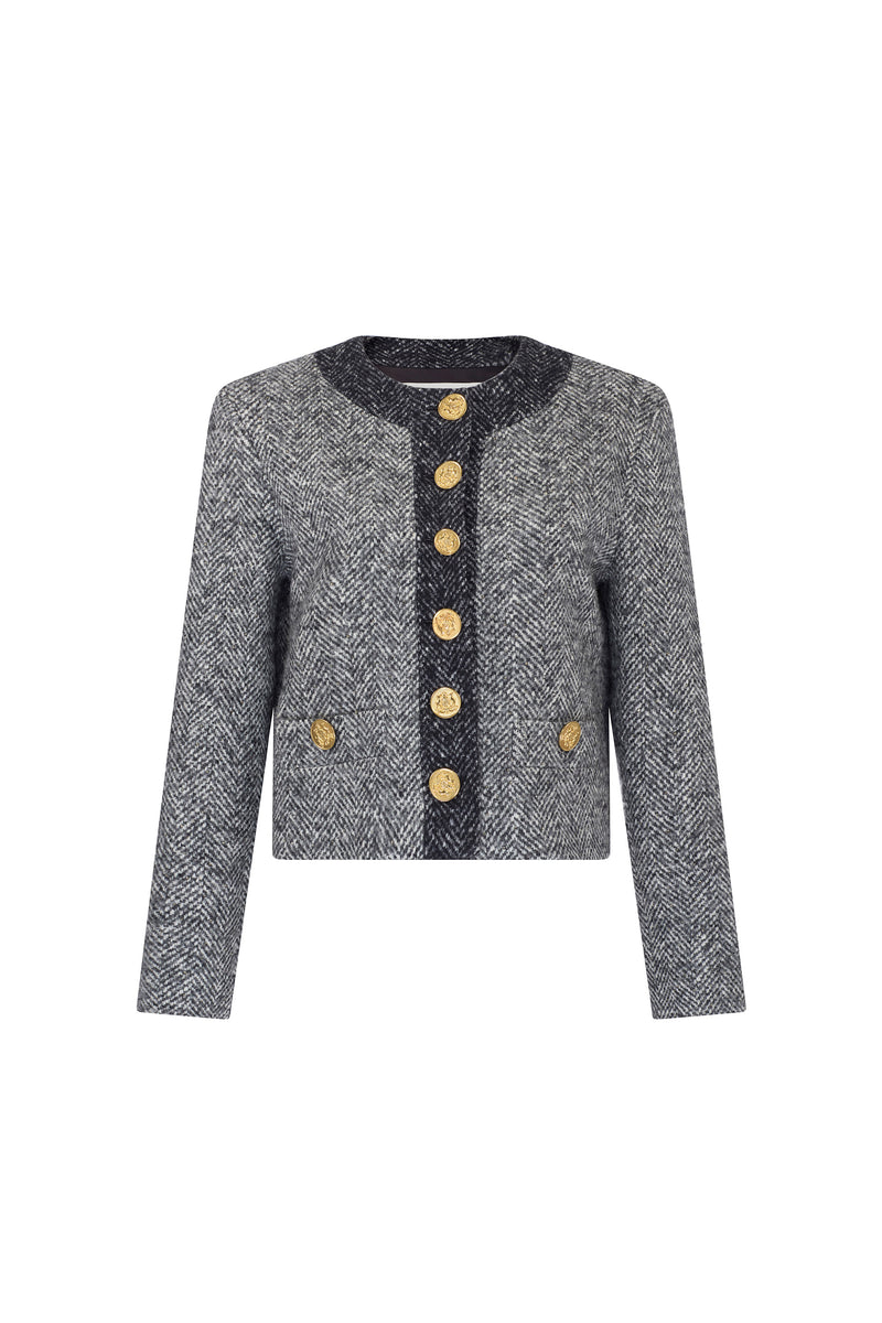 'STARDUST' GREY DENEUVE JACKET - BLAZERS - Libertine