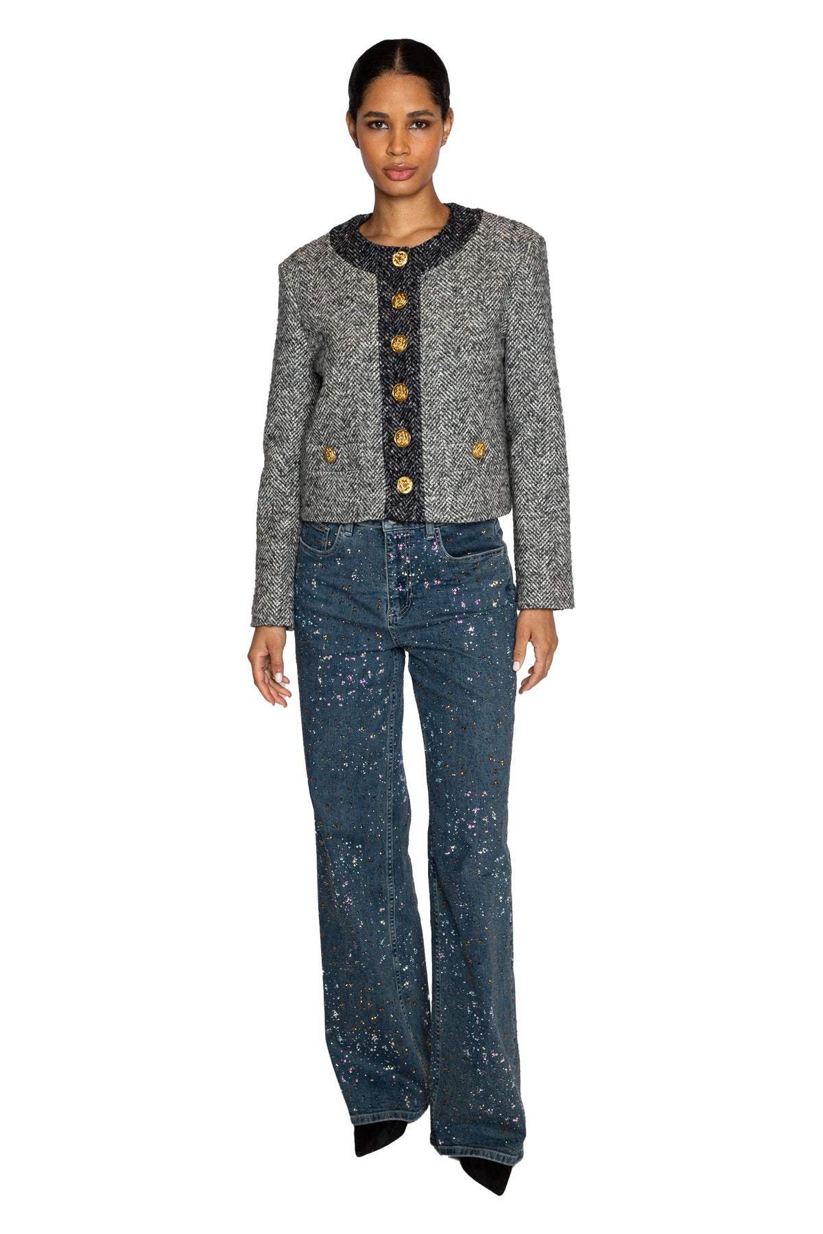 'STARDUST' GREY DENEUVE JACKET - BLAZERS - Libertine