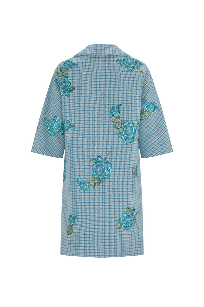 'PRINCE OF WHALES BLUEY BLUE' PATCH POCKET COAT - COATS - Libertine