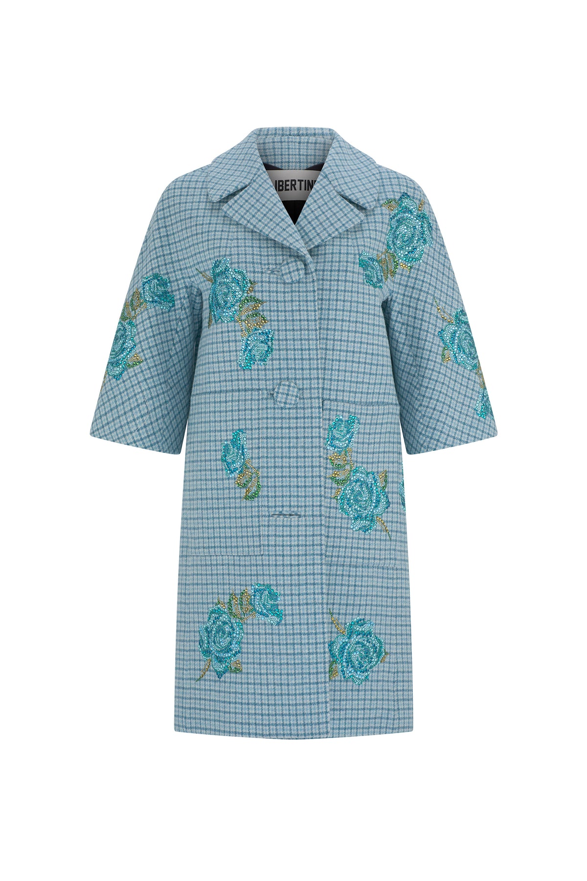 'PRINCE OF WHALES BLUEY BLUE' PATCH POCKET COAT - COATS - Libertine
