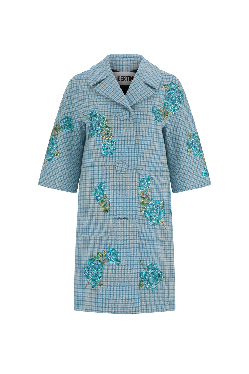 'PRINCE OF WHALES BLUEY BLUE' PATCH POCKET COAT - COATS - Libertine