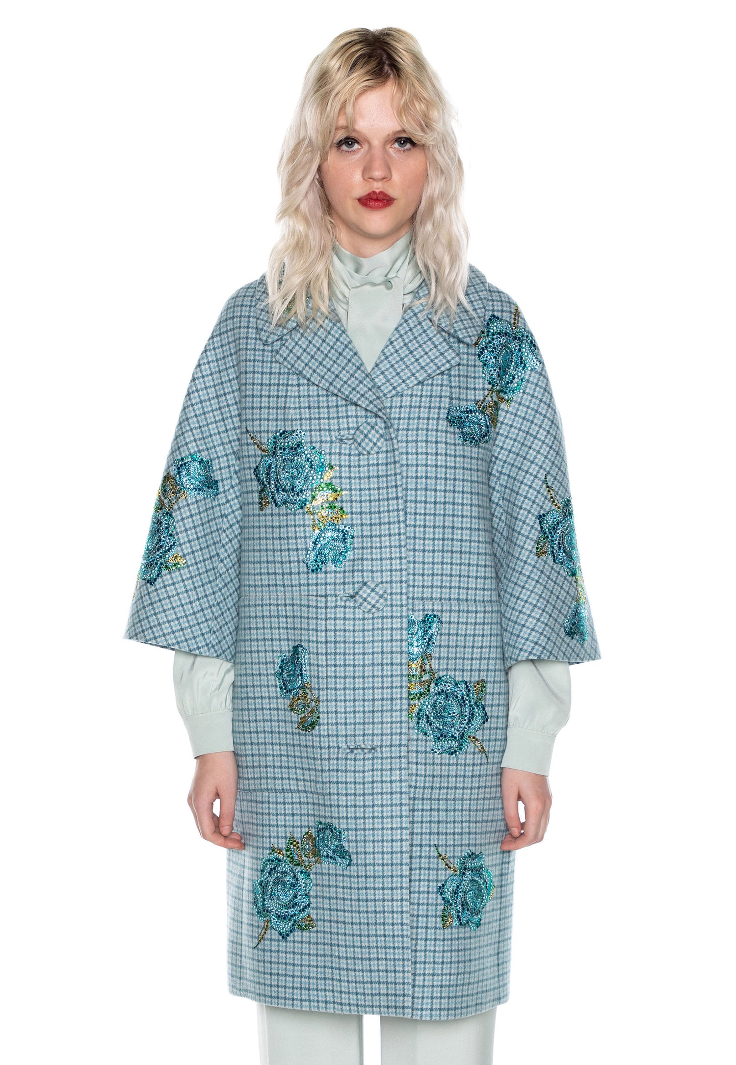 'PRINCE OF WHALES BLUEY BLUE' PATCH POCKET COAT - COATS - Libertine