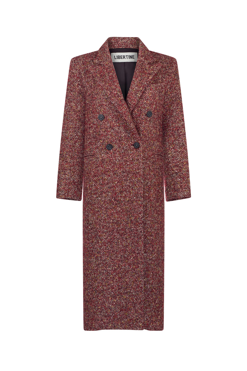 'Heavy Stardust' Midi Double Breasted Coat - BLAZERS - Libertine