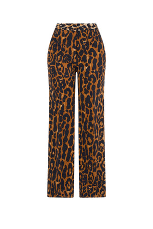 'Leopardo' Wide Leg Trousers