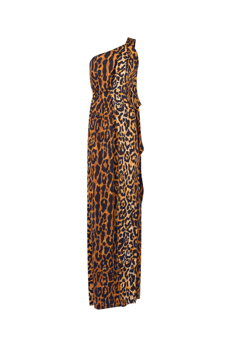 'LEOPARDO' ONE SHOULDER GOWN - DRESSES - Libertine