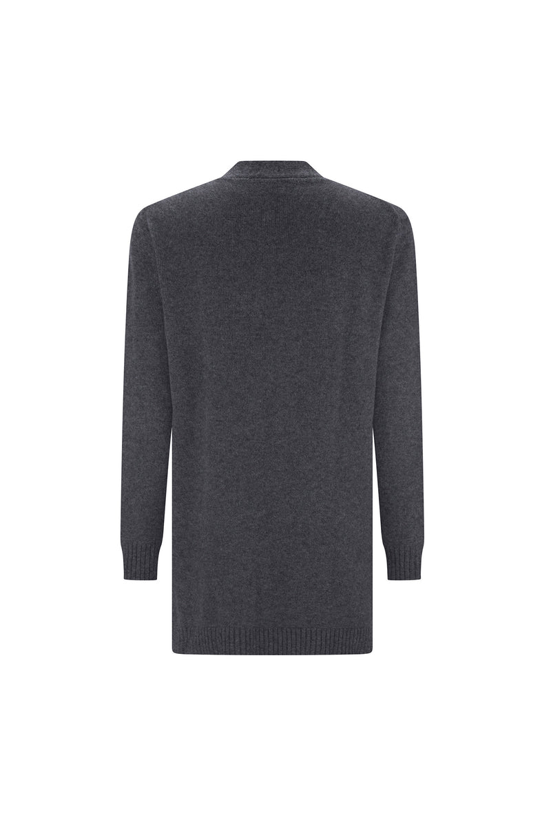 CRYSTAL 'LEOPARDO' CHARCOAL OVERSIZED CARDIGAN - - Libertine