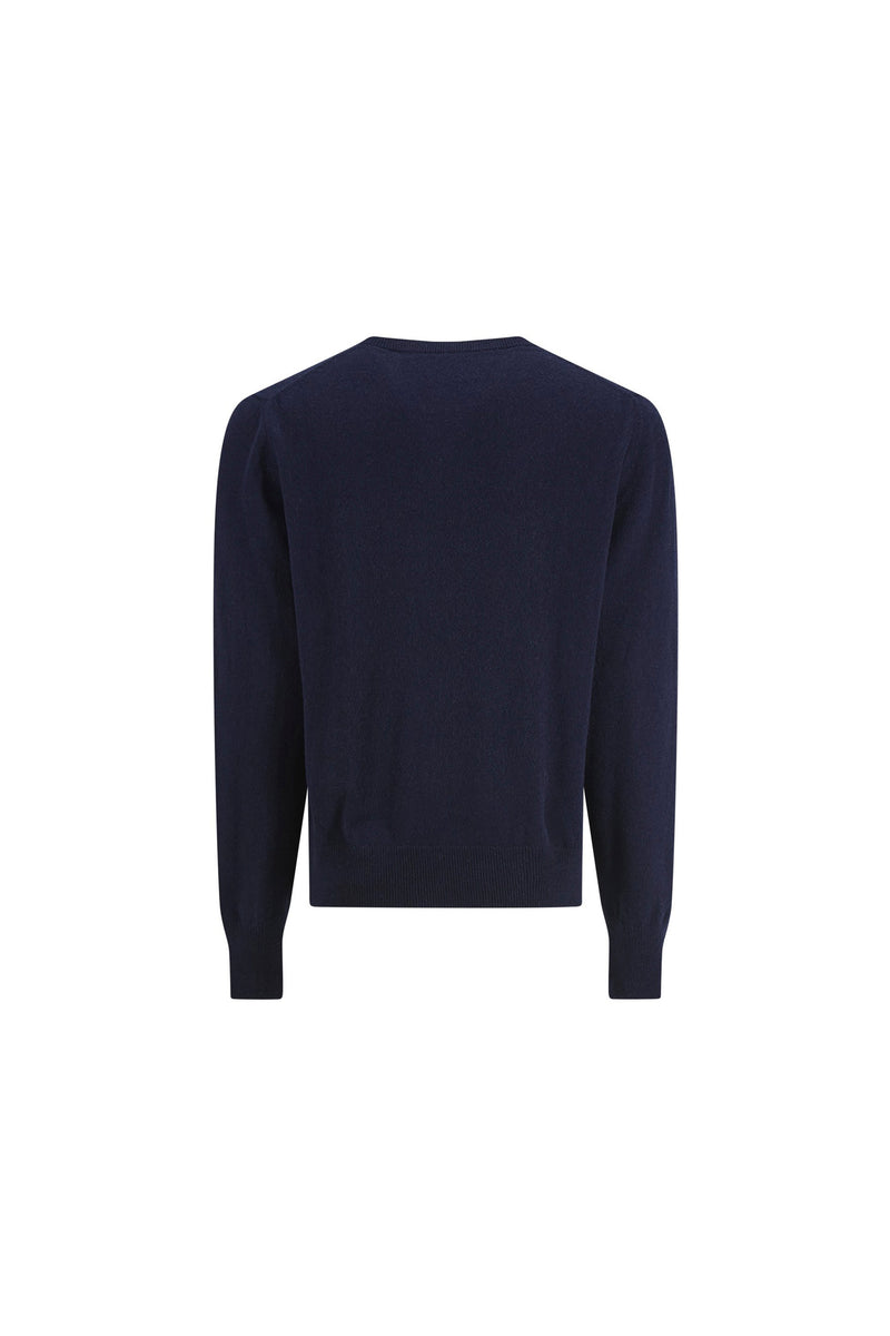 'LIBERTINE LUXE CASHMERE' NAVY PULLOVER - - Libertine