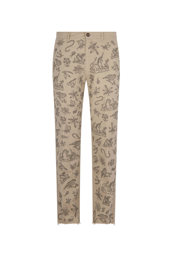 'ELIZABETHAN STUMP WORK' MEN'S CHINOS - - Libertine - Main image