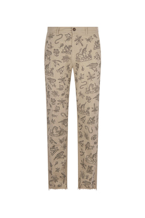 'ELIZABETHAN STUMP WORK' MEN'S CHINOS