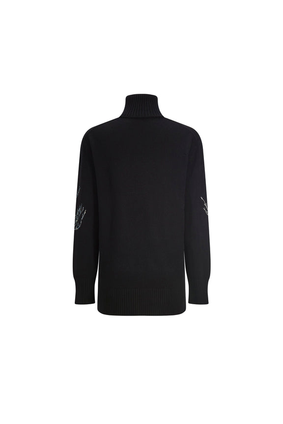 'CRYSTAL FOREST' CASHMERE TURTLENECK SWEATER -  - Libertine