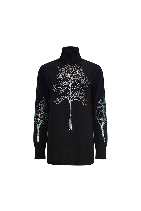 'CRYSTAL FOREST' CASHMERE TURTLENECK SWEATER - - Libertine - Main image