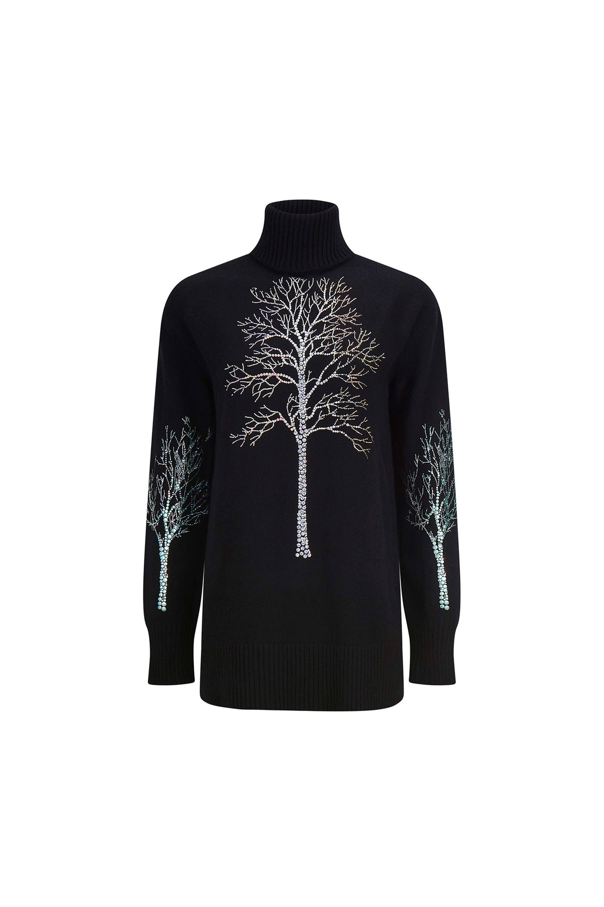 'CRYSTAL FOREST' CASHMERE TURTLENECK SWEATER - - Libertine