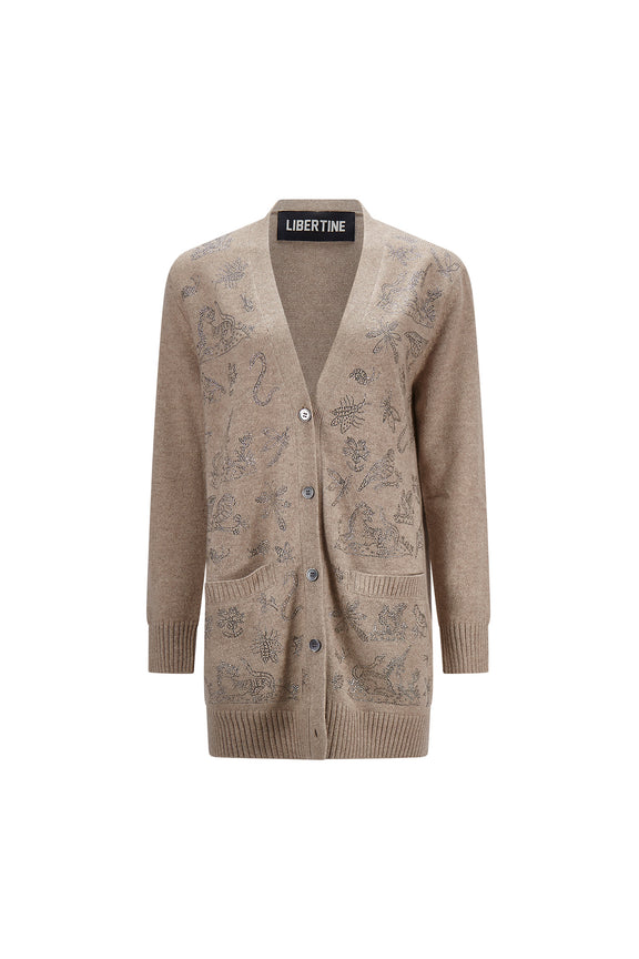 'ELIZABETHAN STUMP WORK' OVERSIZED CARDIGAN -  - Libertine