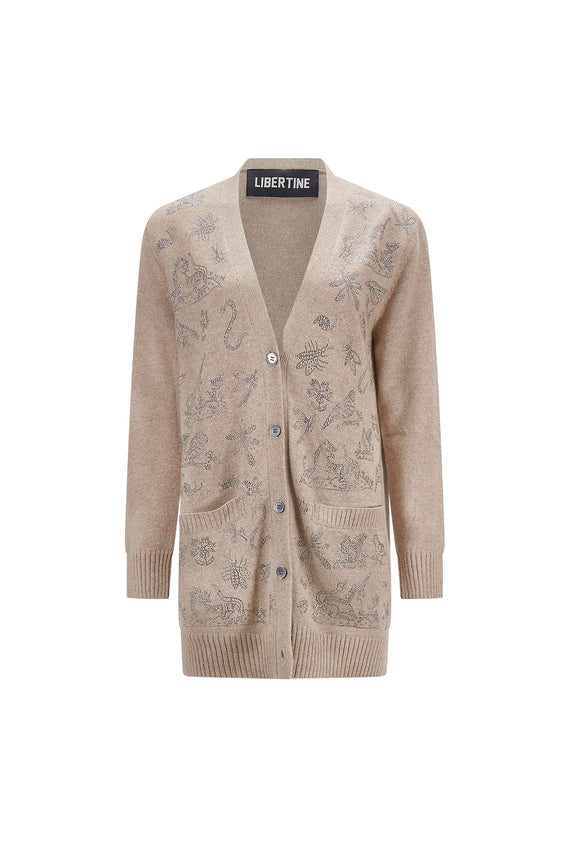 'ELIZABETHAN STUMP WORK' OVERSIZED CARDIGAN - - Libertine - Main image