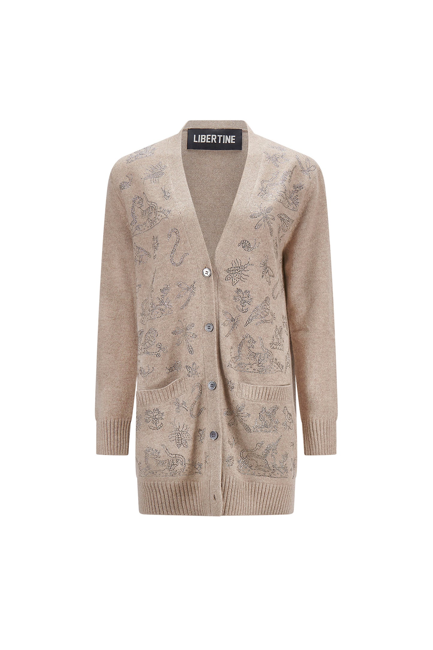 'ELIZABETHAN STUMP WORK' OVERSIZED CARDIGAN - - Libertine