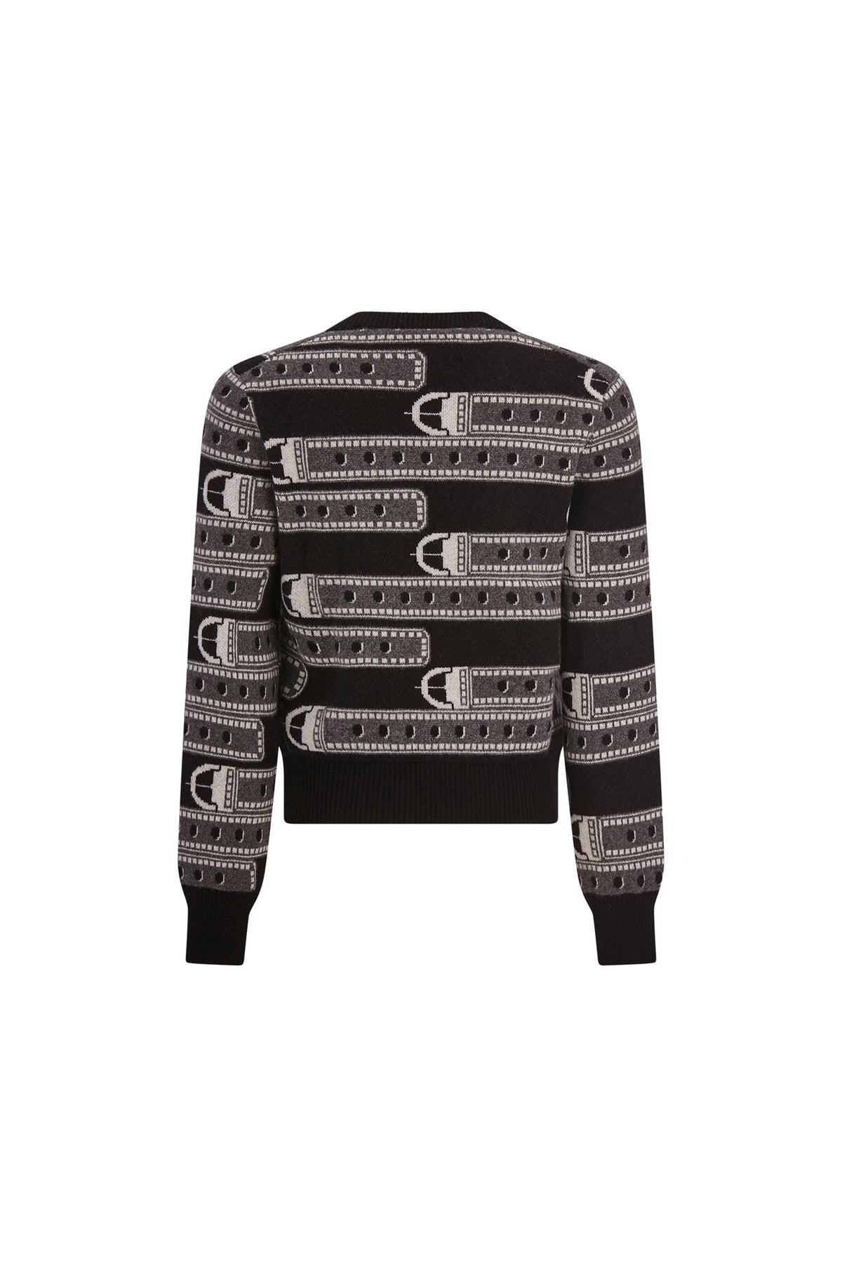 'BELTS' SHRUNKEN PULLOVER SWEATER - - Libertine