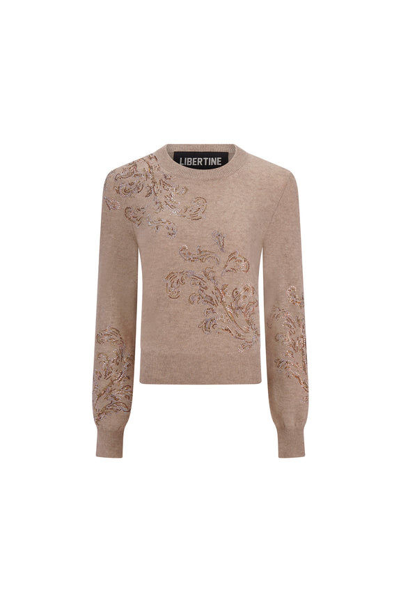 'SCOTTISH PAISLEY' SHRUNKEN PULLOVER SWEATER -  - Libertine