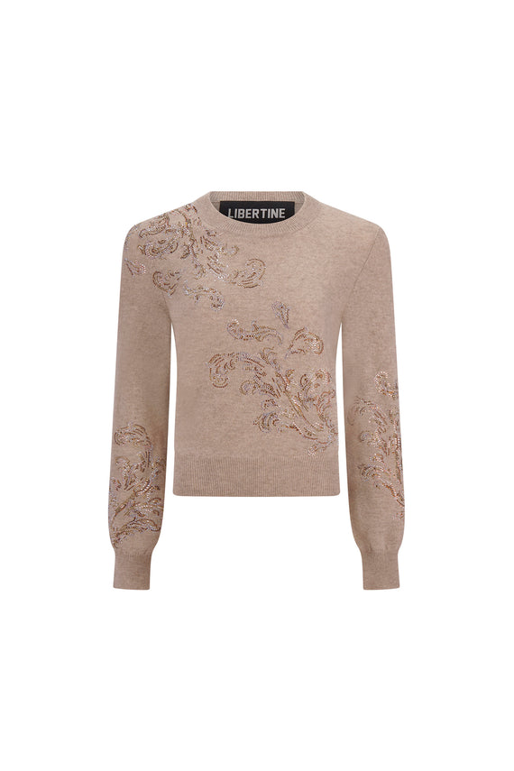 'SCOTTISH PAISLEY' SHRUNKEN PULLOVER SWEATER - - Libertine - Main image