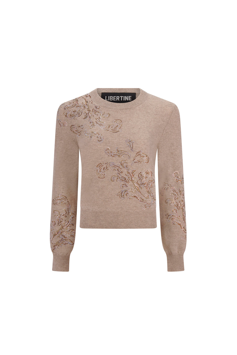 'SCOTTISH PAISLEY' SHRUNKEN PULLOVER SWEATER - - Libertine
