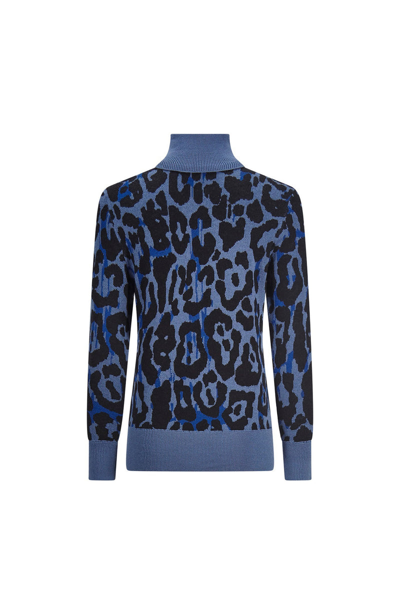'LONDON LEOPARDO' SLIM TURTLENECK - - Libertine