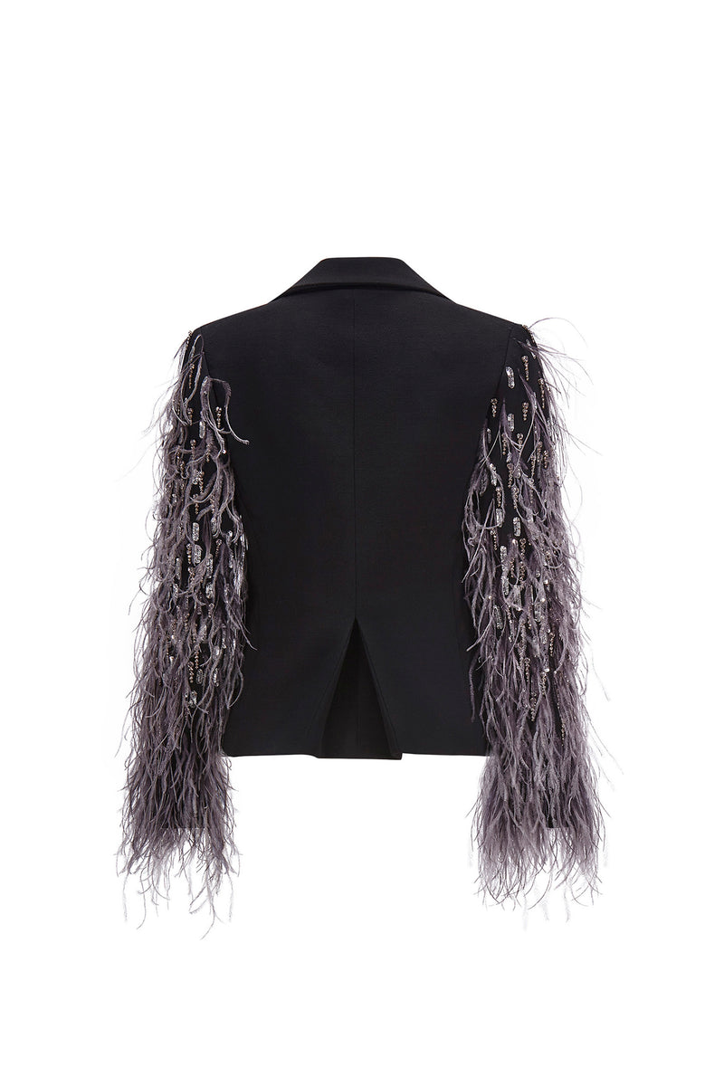 'ACROSS THE UNIVERSE' EMBROIDERED SLEEVE L/S SHORT JACKET - - Libertine