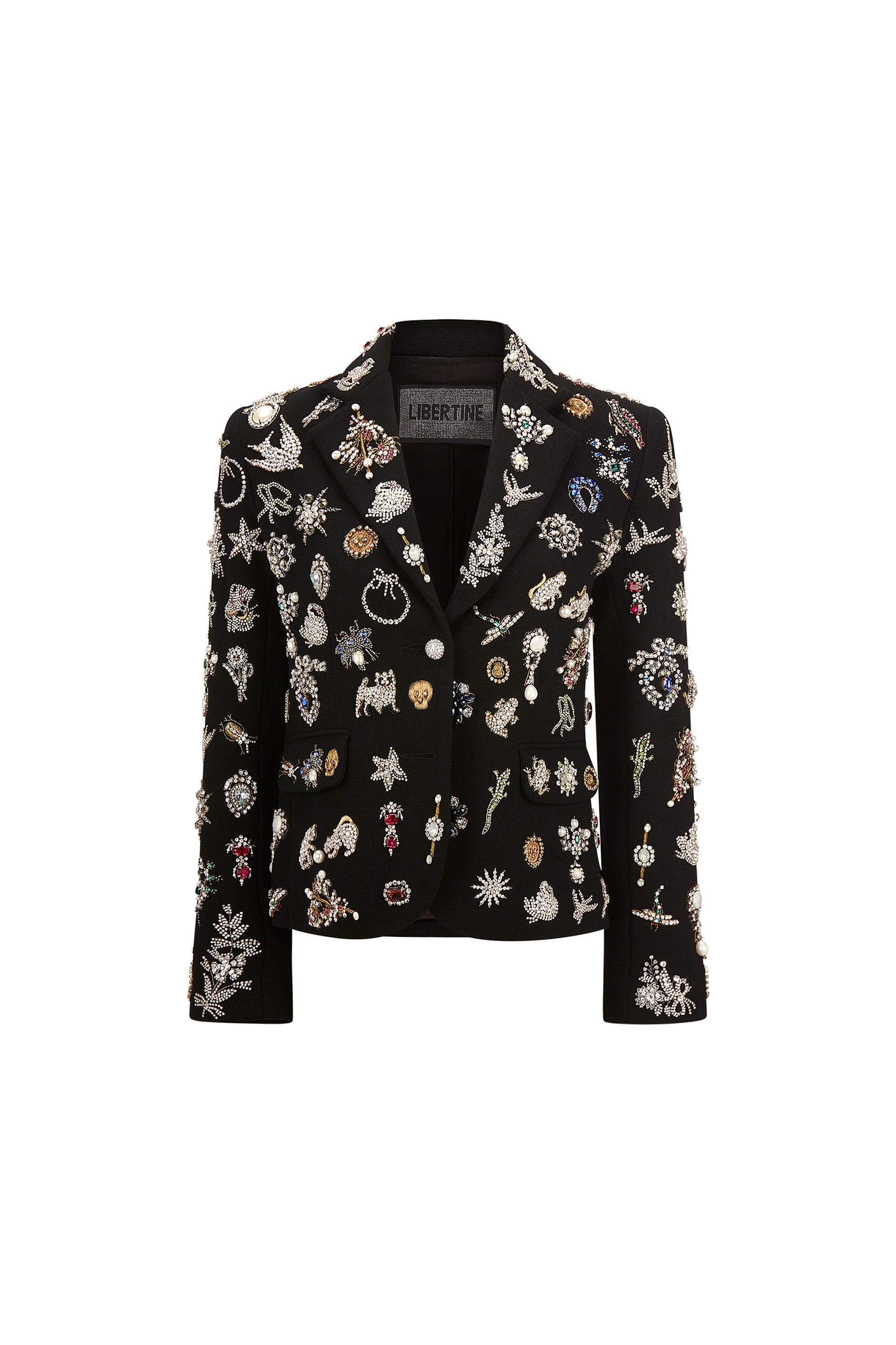 Short store embroidered jacket