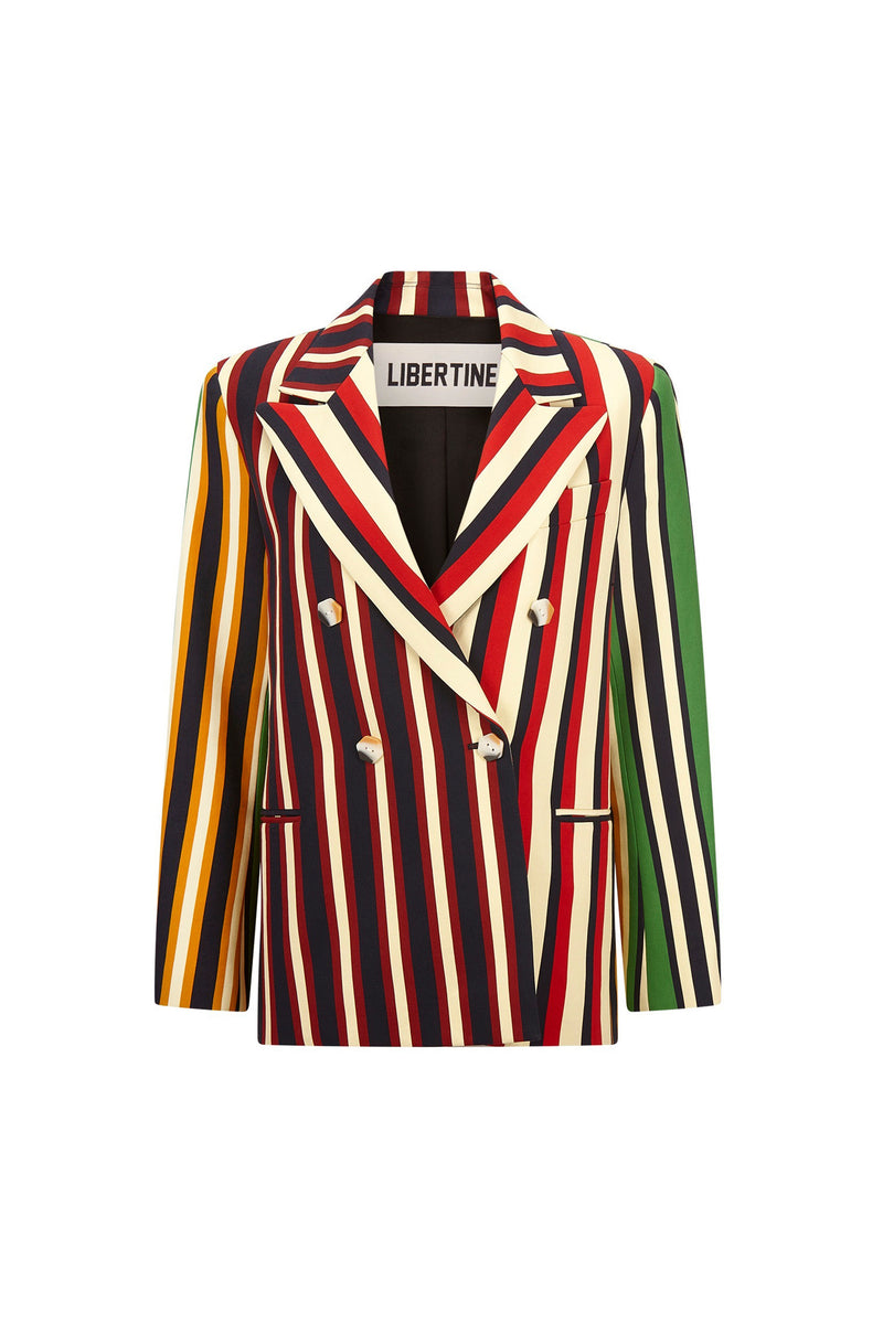 'ETON STRIPE' DOUBLE BREASTED BLAZER - - Libertine