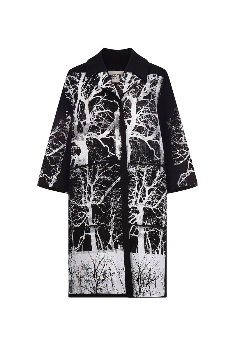 'MIDNIGHT FOREST' PATCH POCKET COAT - - Libertine