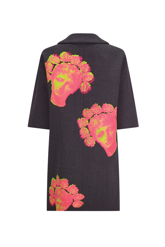 'FLOWER CROWN' PATCH POCKET COAT - - Libertine