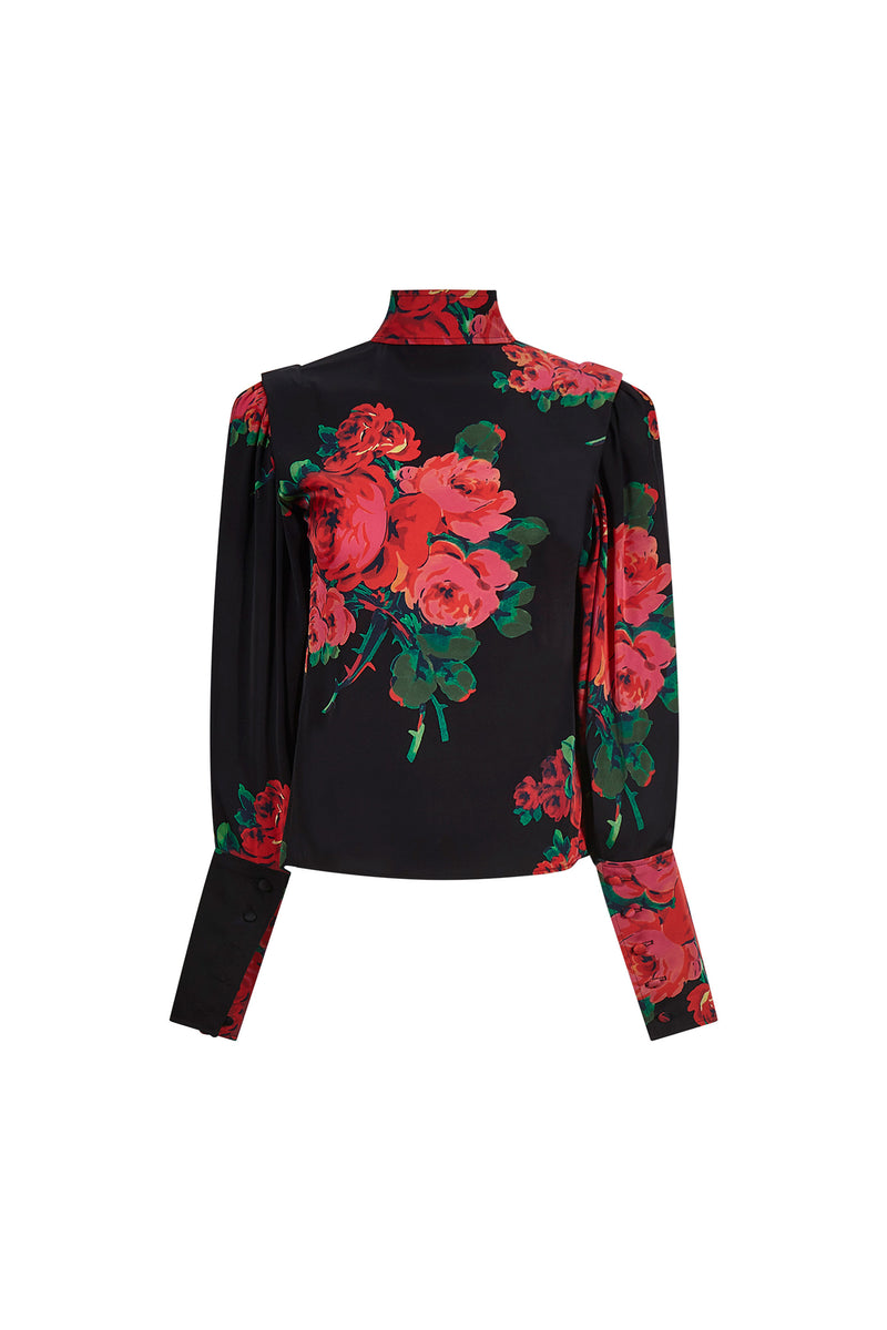 'SEVILLE ROSE' BISHOP SLEEVE BLOUSE -  - Libertine