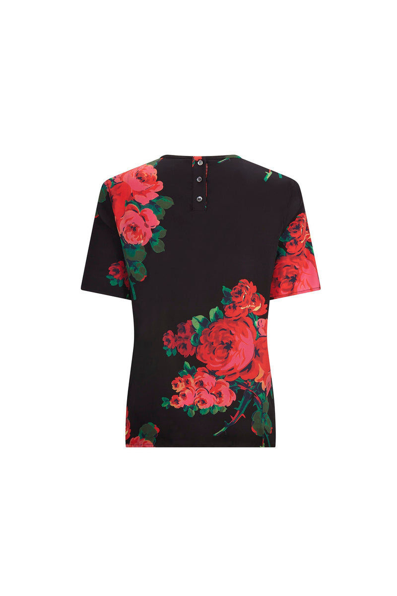 'SEVILLE ROSE' SHORT SLEEVE BLOUSE - - Libertine