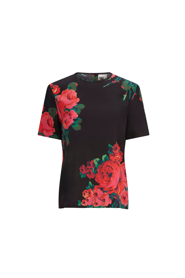 'SEVILLE ROSE' SHORT SLEEVE BLOUSE - - Libertine