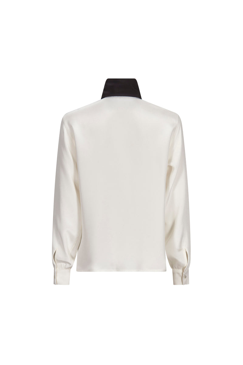 'LE SMOKING' SLIM KEITH TIE BLOUSE - - Libertine