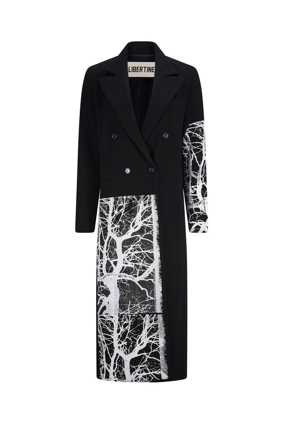 'MIDNIGHT FOREST' MIDI DOUBLE BREASTED COAT - - Libertine