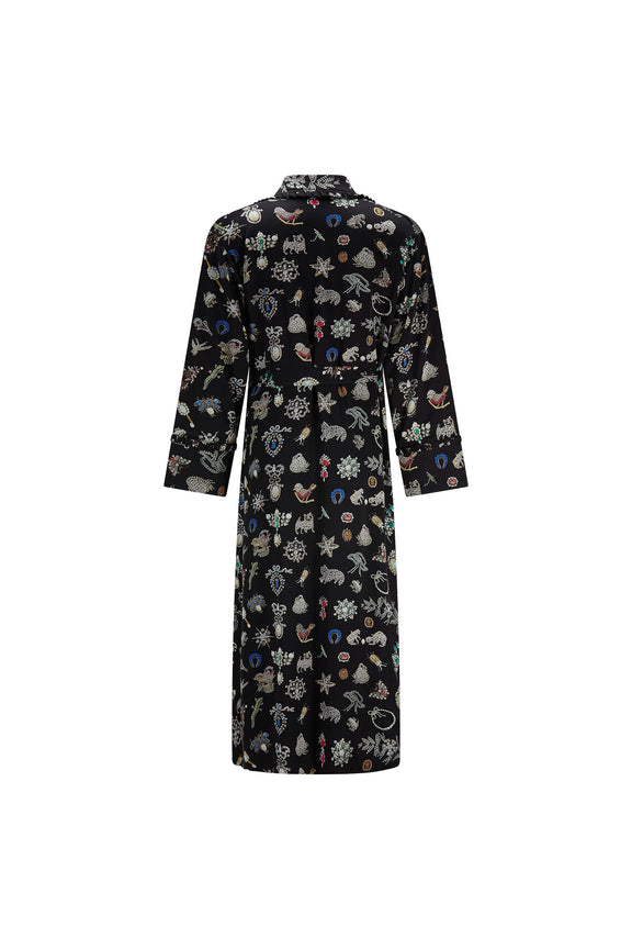 'BLACK DIAMOND PINS' ROBE COAT -  - Libertine