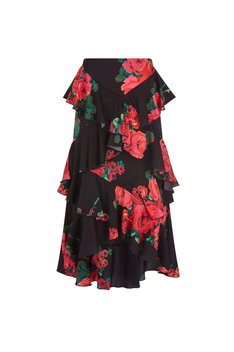 'SEVILLE ROSE' SHORTIE RUFFLE SKIRT - - Libertine