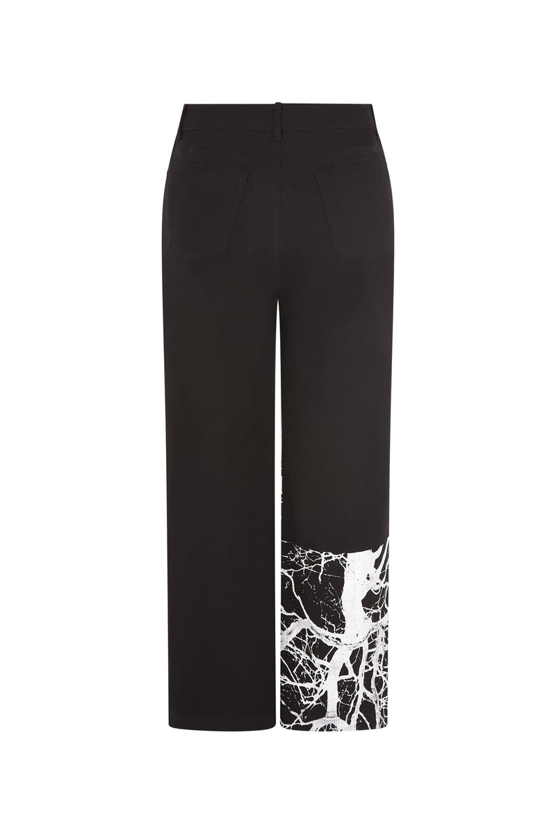 'MIDNIGHT FOREST' CROPPED WIDE LEG PANT - - Libertine