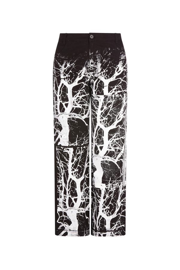 'MIDNIGHT FOREST' CROPPED WIDE LEG PANT - - Libertine
