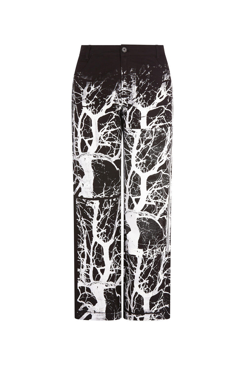 'MIDNIGHT FOREST' CROPPED WIDE LEG PANT - - Libertine