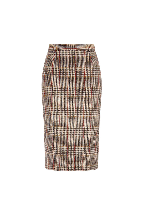 'HOUNDSTOOTH' CLASSIC PENCIL SKIRT - - Libertine