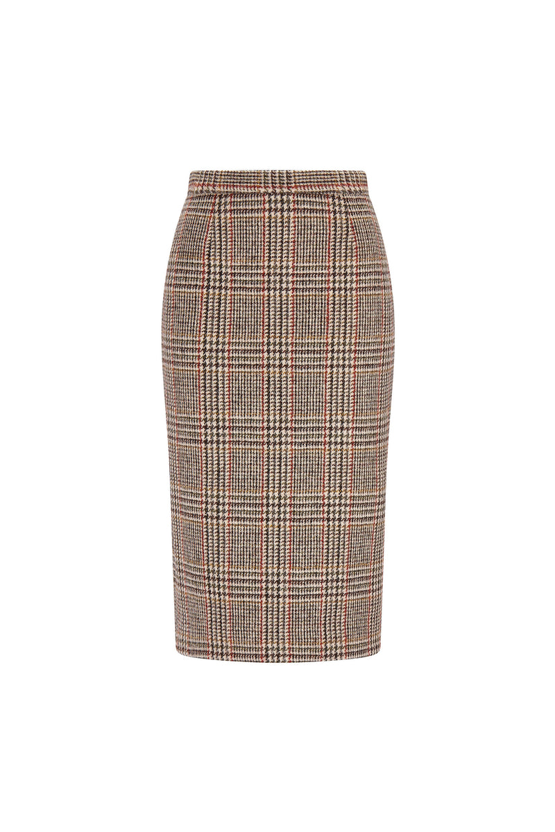 'HOUNDSTOOTH' CLASSIC PENCIL SKIRT - - Libertine