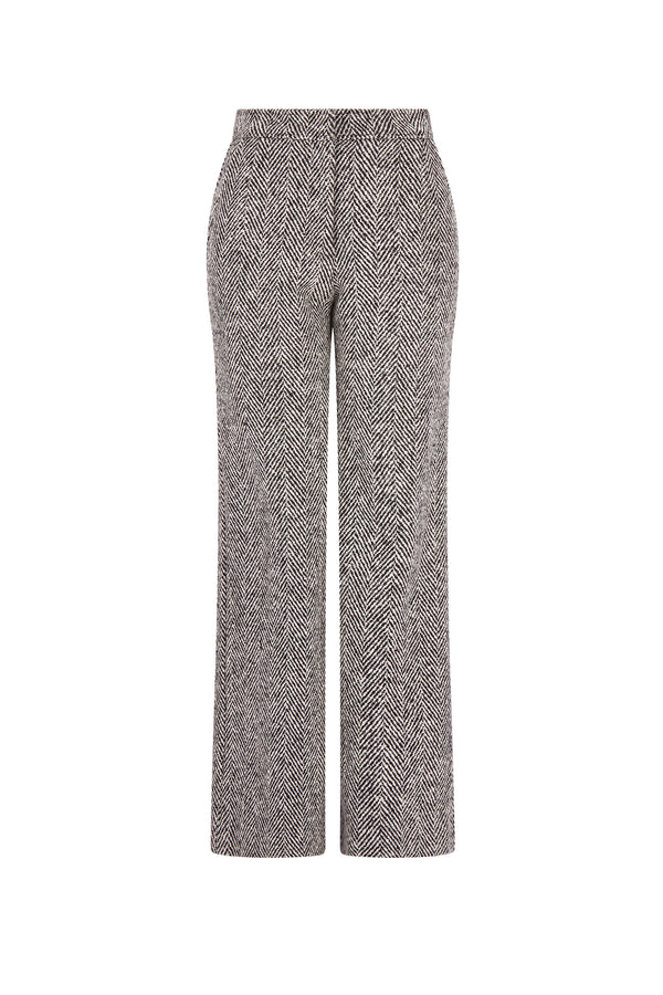 'HERRINGBONE' NEW WIDE LEG PANTS - - Libertine