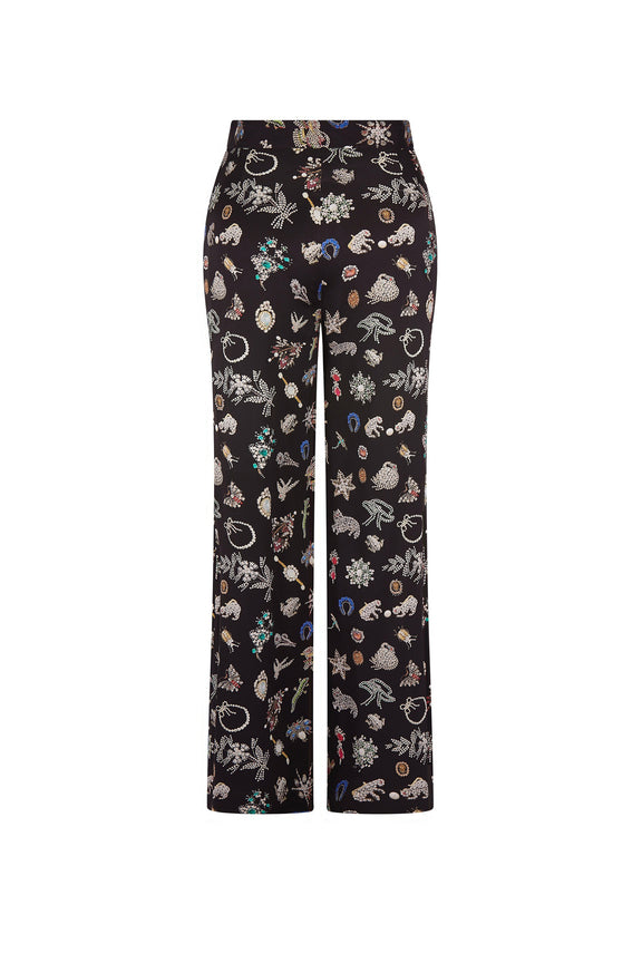 'BLACK DIAMOND PINS' SLIM AARONS PANTS -  - Libertine