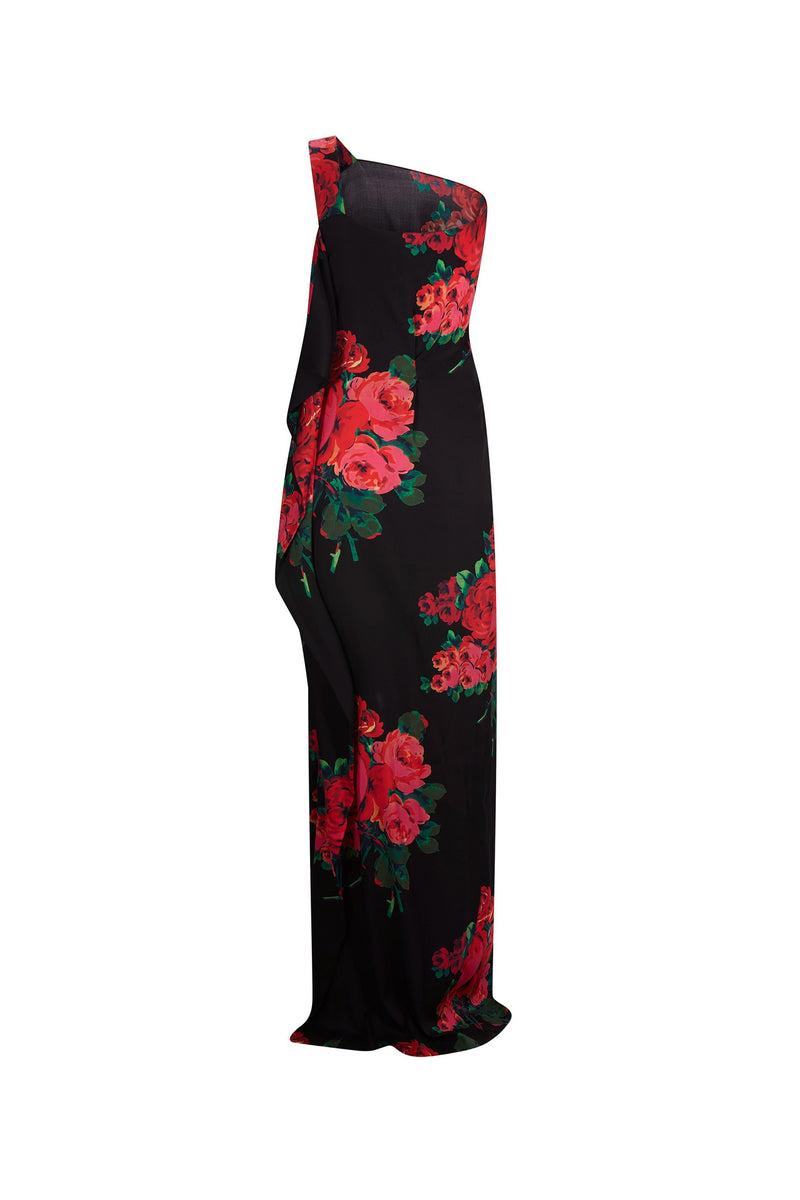 'SEVILLE ROSE' ONE SHOULDER GOWN - - Libertine