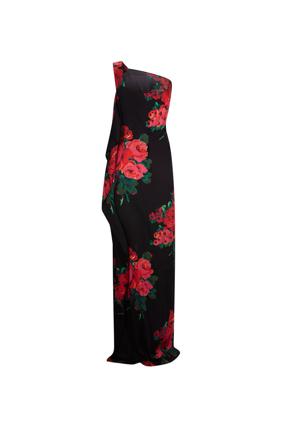 'SEVILLE ROSE' ONE SHOULDER GOWN -  - Libertine