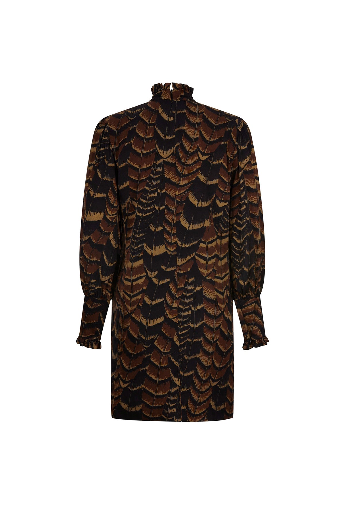 'FEATHERS' MOCK NECK DRESS - - Libertine